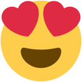 Emoji com olhos de coração