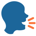 Emoji de uma pessoa falando